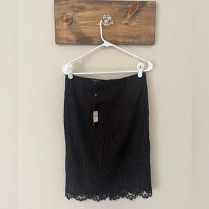 NWT Gorgeous, black, lace Talbots skirt size 6